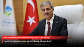 Başkan Alemdardan 21 Haziran Adapazarı Kurtuluşu Mesajı