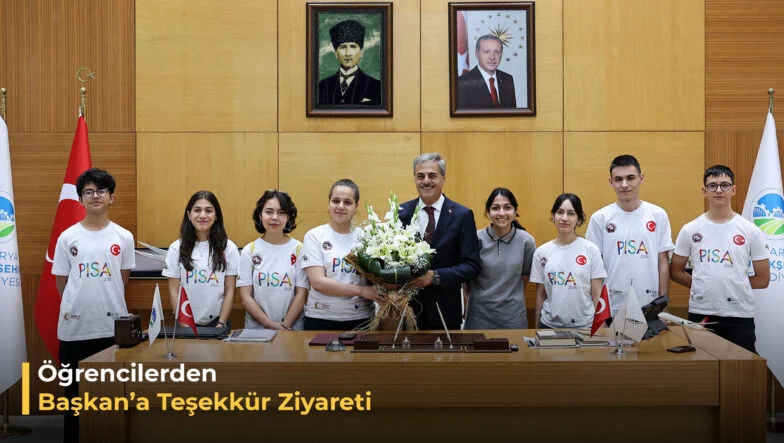 Öğrencilerden Başkana teşkkür ziyareti