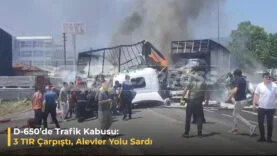 Pamukova D-650 3 tır kazası