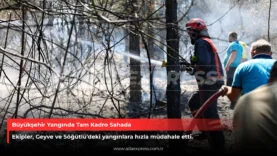 Büyükşehir Yangında Tam Kadro Sahada