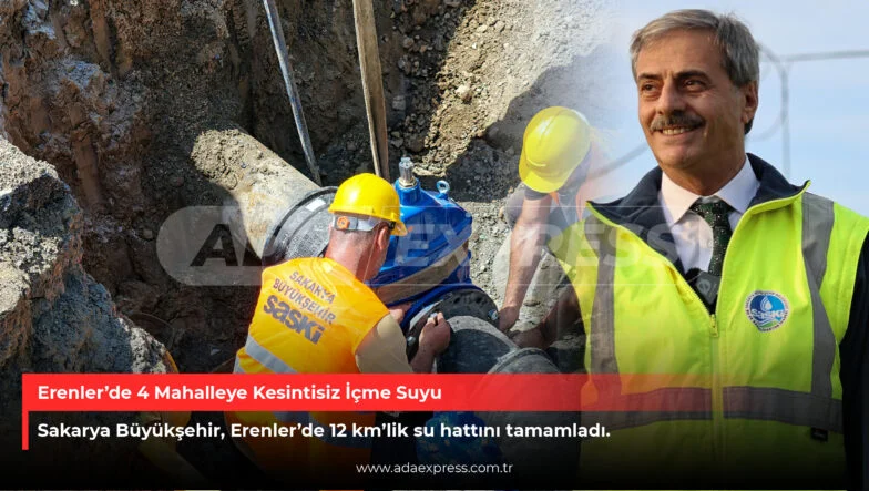 Erenlerde 12 km su hattı tamamlandı