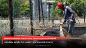Futbol ve Basketbol Sahaları yapılıyor