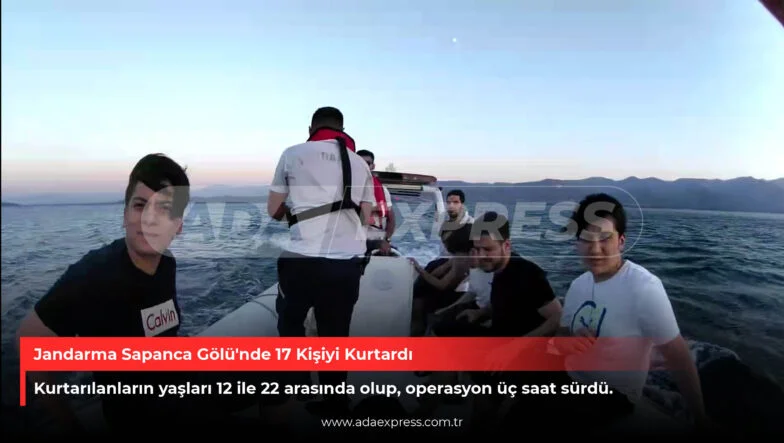 Jandarma 17 kişiyi kurtardı