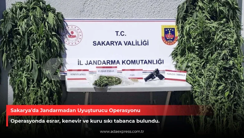 Sakarya’da Jandarmadan Uyuşturucu Operasyonu