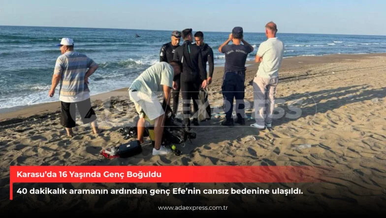 Karasu’da 16 Yaşında Genç Boğuldu