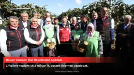 Bakan Yumaklı Kivi Rekoltesini Açıkladı