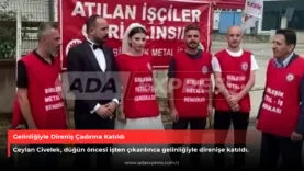 Gelinliğiyle Direniş Çadırına Katıldı