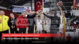 Serdivan Belediyesi Basketbol Takımı şampiyonluk sevinci