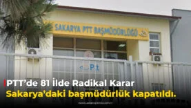 Sakarya PTT Başmüdürlüğü binası ve PTT logosu