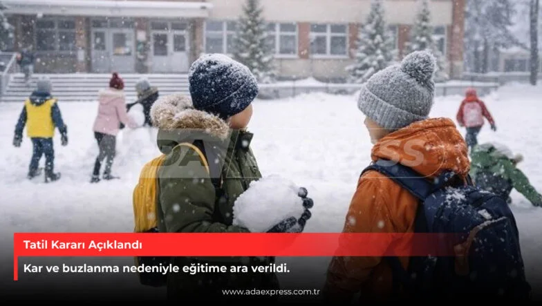 Sakarya’da kar yağışı nedeniyle okullar tatil edildi
