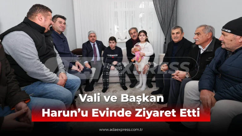 Vali Rahmi Doğan ve Başkan Yusuf Alemdar, DMD hastası Harun Yakupoğlu’nu evinde ziyaret ediyor.