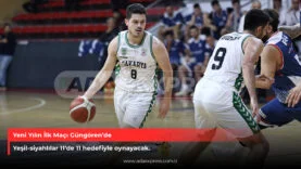 Sakarya Büyükşehir Belediyesi Basketbol Takımı maç öncesi parkede