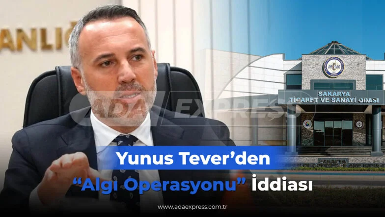 AK Parti Sakarya İl Başkanı Yunus Tever açıklama yaparken