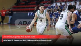 Sakarya Büyükşehir Basketbol Takımı maç öncesi sahada