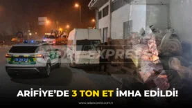 Arifiye’de yol kontrolünde 3 ton et ele geçirildi