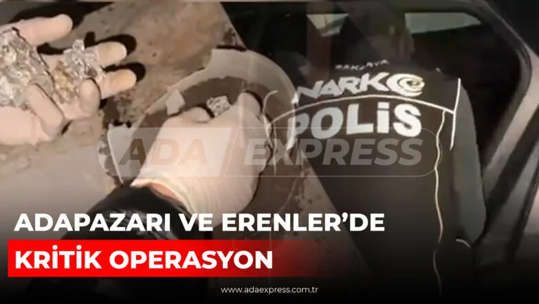 Sakarya narkotik operasyonu ele geçirilen maddeler
