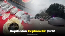 Sakarya Hendek’te otoyol gişelerinde yakalanan araçta ele geçirilen silah parçaları