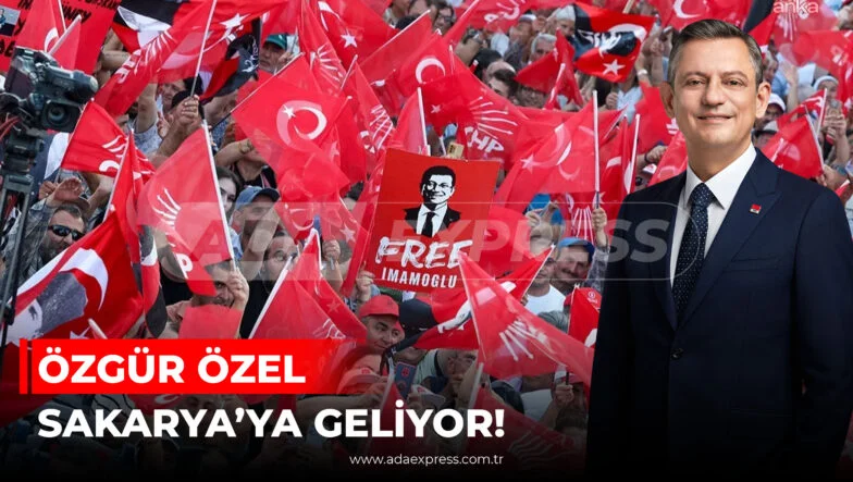 CHP Genel Başkanı Özgür Özel, 18 Nisan Cumartesi günü Sakarya Kent Meydanı’nda “Millet İradesine Sahip Çıkıyor” mitinginde halka sesleniyor.