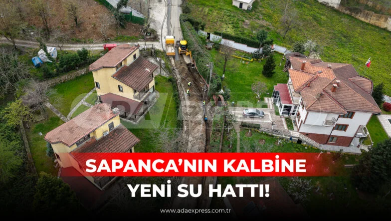 Sapanca Kuruçeşme Mahallesi’nde yürütülen içme suyu altyapı çalışması