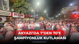 Akyazı’da Galatasaray taraftarlarının araç konvoyu ve marşlarla yaptığı şampiyonluk kutlaması