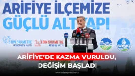 Arifiye Atatürk Caddesi’nde başlayan altyapı yenileme çalışmaları ve SASKİ ekiplerinin saha uygulaması