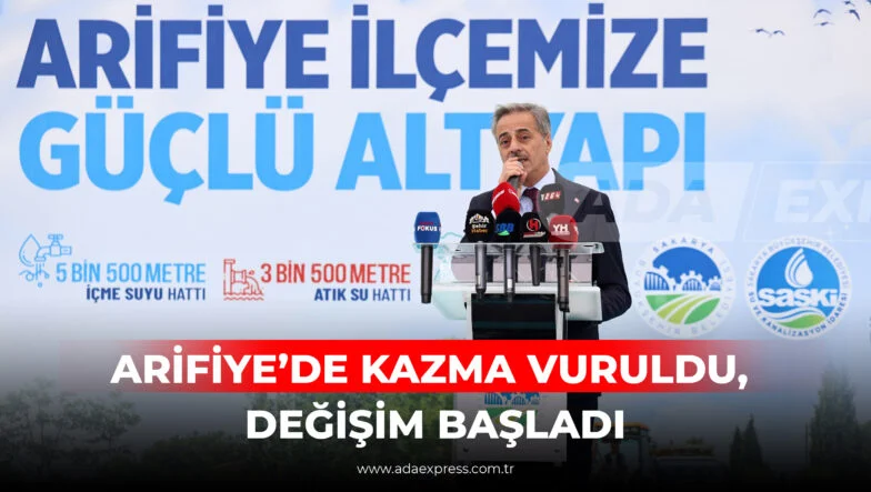 Arifiye Atatürk Caddesi’nde başlayan altyapı yenileme çalışmaları ve SASKİ ekiplerinin saha uygulaması