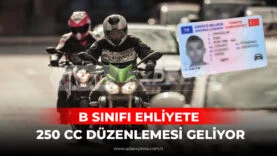B sınıfı ehliyet sahiplerinin 250 CC motosiklet kullanabilmesine yönelik hazırlanan yeni düzenlemeyi temsil eden motosiklet görseli