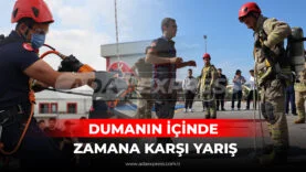 Sakarya’da itfaiyecilik öğrencilerinin zorlu parkur ve afet simülasyonlarında eğitim aldığı anlar