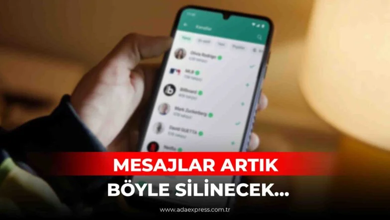 WhatsApp yeni süreli mesaj silme özelliği arayüzü