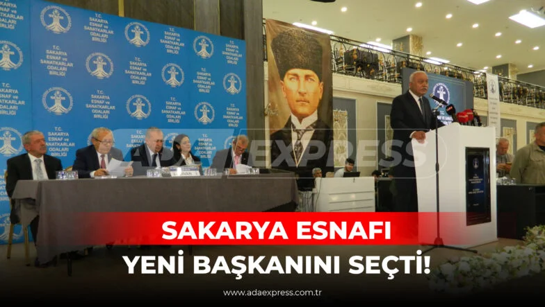 SESOB genel kurulunda başkan seçilen Muzaffer Kabacan’ın delegelere teşekkür konuşması yaptığı an