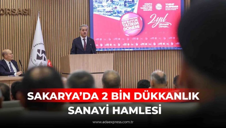 Yusuf Alemdar’ın Sakarya Ticaret Borsası toplantısında sanayi dönüşüm sürecini anlattığı an