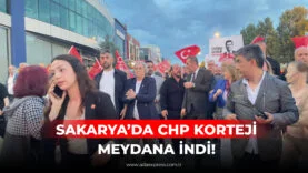 CHP Sakarya İl Örgütü’nün Kent Meydanı’na gerçekleştirdiği yürüyüşte partililer demokrasi ve hukuk sloganları eşliğinde yürürken görüntülendi.