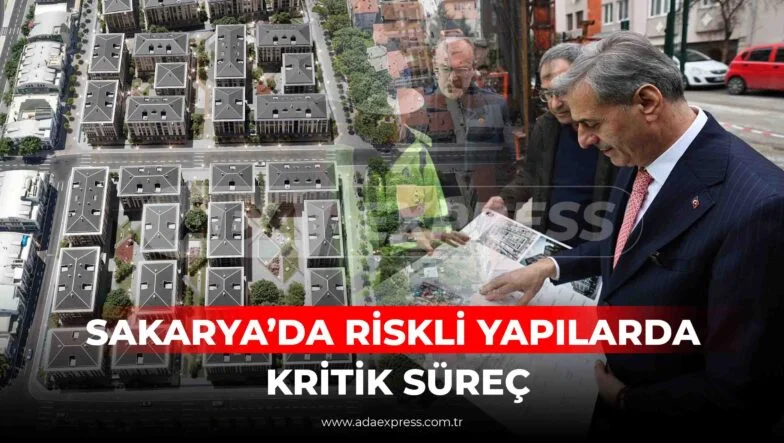 Sakarya Tığcılar Mahallesi’nde kentsel dönüşüm kapsamında riskli yapıların bulunduğu sokak görüntüsü ve belediye çalışmaları