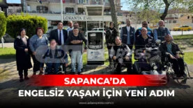 Sapanca Engelsiz Kafe önünde engelli araç şarj istasyonu