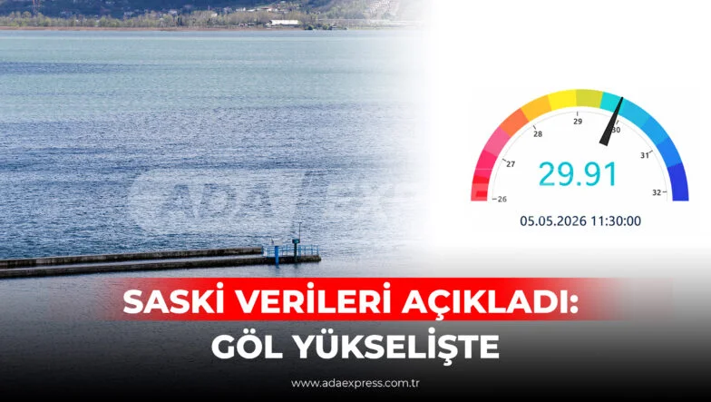 Sapanca Gölü’nde yağışlar sonrası su seviyesindeki yükseliş görüntüsü