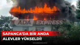 Sapanca’da çıkan ev yangınına müdahale eden itfaiye ekipleri