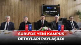 SUBÜ Rektörü Mehmet Sarıbıyık’ın basın toplantısında üniversitenin 8 yıllık gelişimini anlattığı an