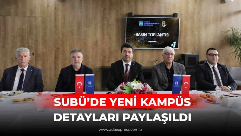 SUBÜ Rektörü Mehmet Sarıbıyık’ın basın toplantısında üniversitenin 8 yıllık gelişimini anlattığı an