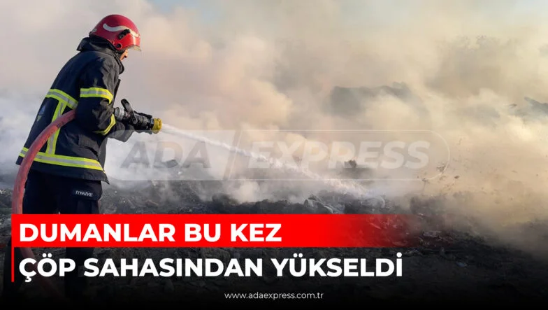 Erenler'deki çöp depolama alanında çıkan yangına müdahale eden itfaiye ekipleri