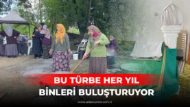 Hendek Puna Orta Mahalle'deki Şeyh Halil Türbesi'nde düzenlenen geleneksel mevlit programında binlerce vatandaş dualar ederek hayır pilavında bir araya geldi.