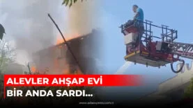 ALEVLER AHŞAP EVİ BİR ANDA SARDI…