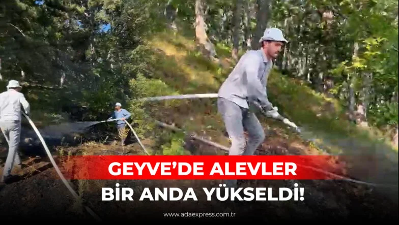 GEYVE’DE ALEVLER BİR ANDA YÜKSELDİ!