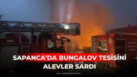SAPANCA’DA BUNGALOV TESİSİNİ ALEVLER SARDI